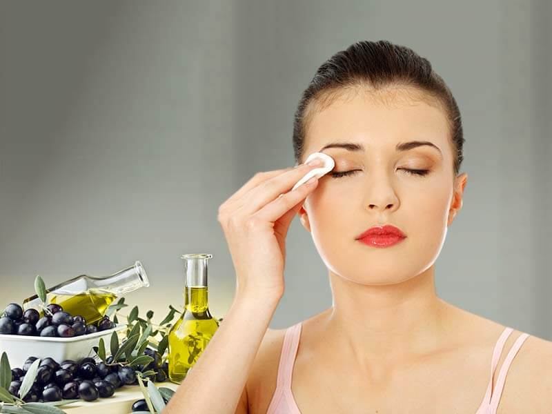 Remove makeup with olive oil