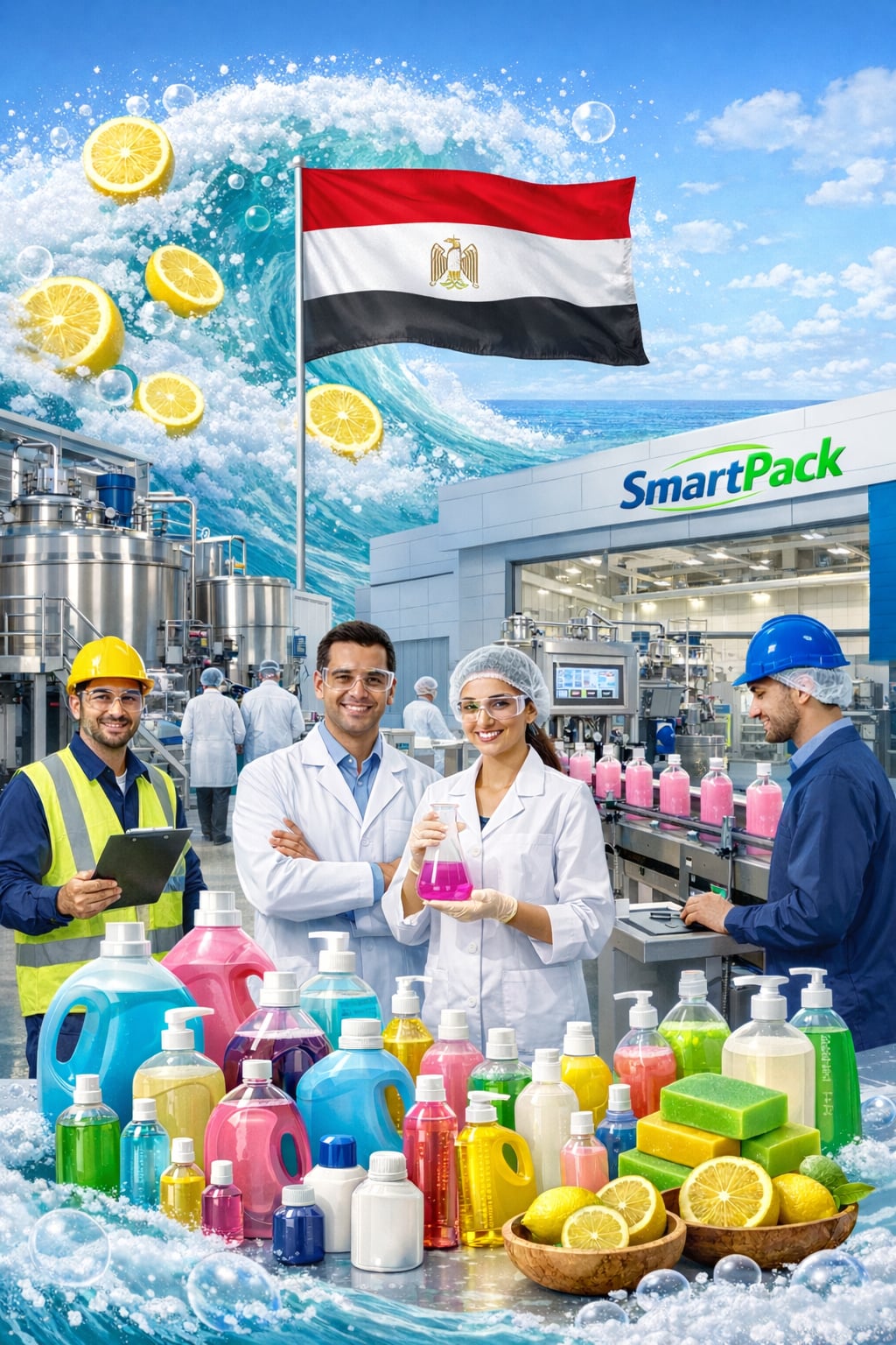 مشروع ماكينات تعبئه وتغليف الصابون والمنظفات الصناعية فى مصر