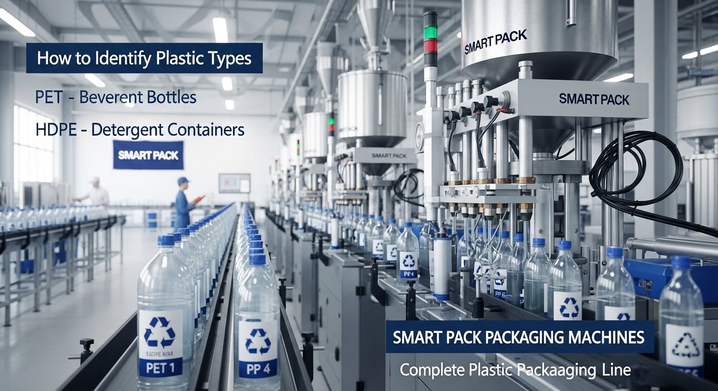 كيفية التعرف على نوع مادة البلاستيك المصنوع منها اي منتج وكذلك ماكينة تعبئة وتغليف المنتج