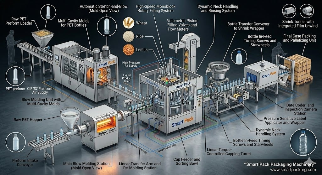 نمو مجال التعبئة والتغليف مع ماكينات تعبئة وتغليف الحبوب فى مصر