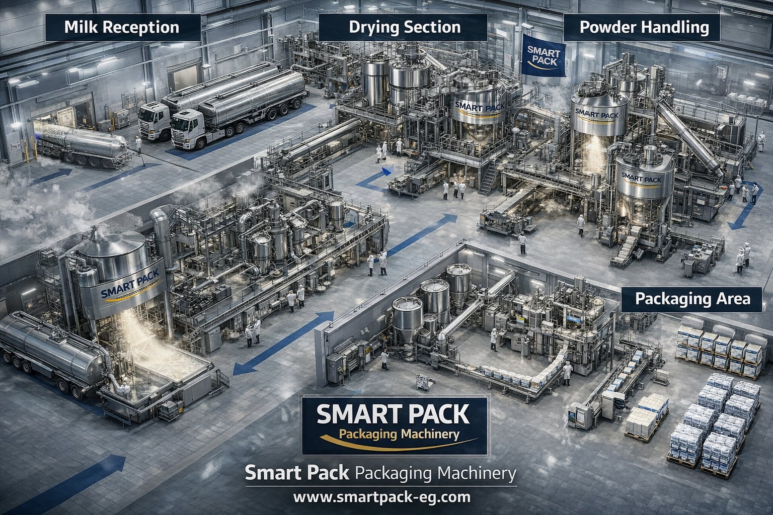 دراسة جدوى احترافية لمصنع تعبئة ألبان بدرة بأرباح قوية في السوق المصري