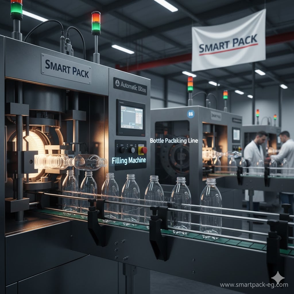 دليلك الشامل لماكينات نفخ العبوات البلاستيكية وخطوط التعبئة في مصر
