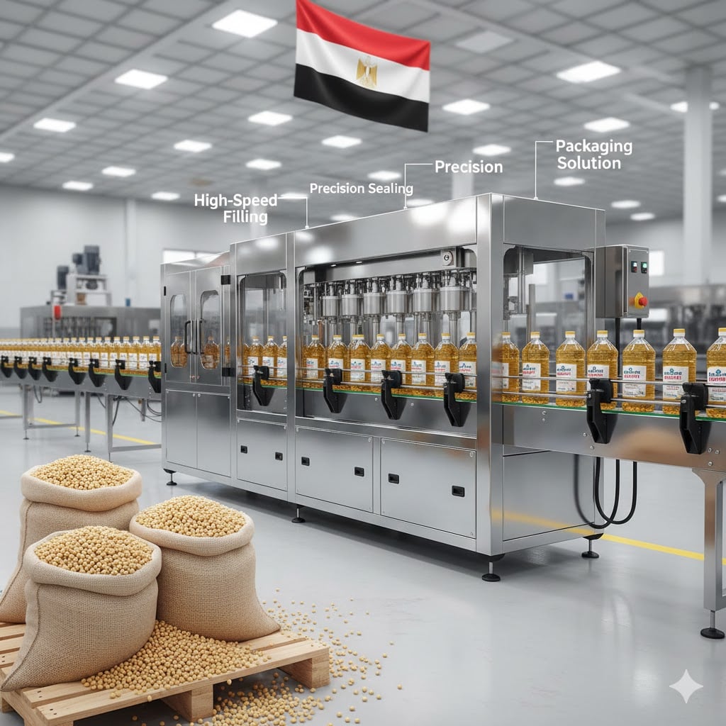  ماكينة تعبئه وتغليف زيت فول الصويا فى مصر