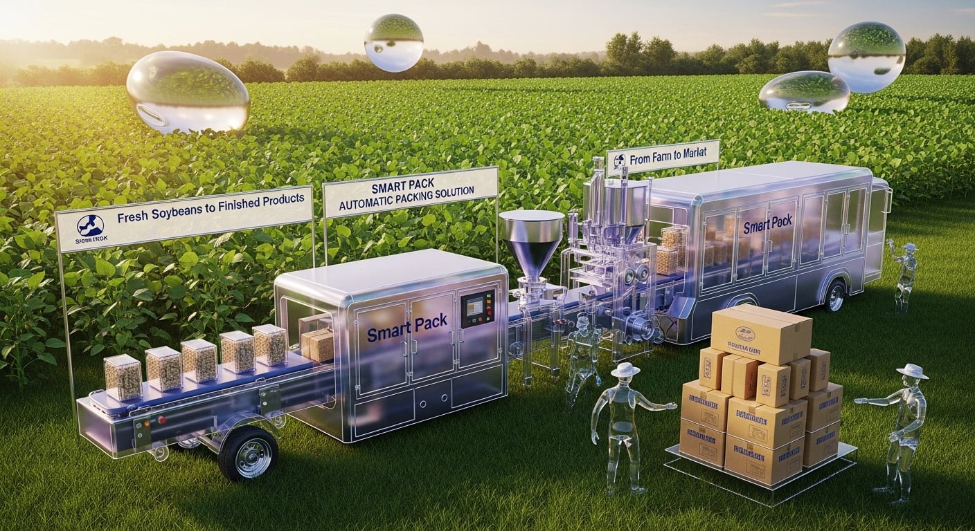 Soybeans and factory opportunities to invest in filling and packaging machines to increase profits