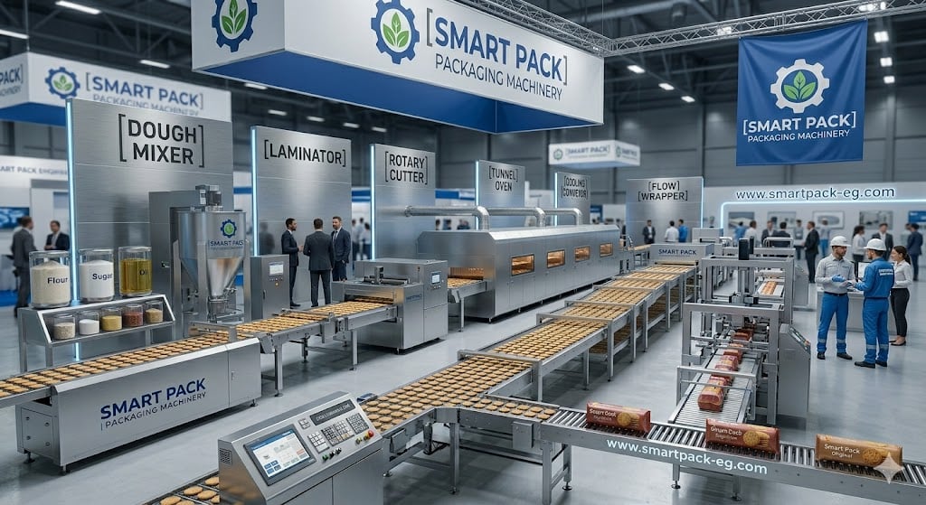 ابدأ مصنع بسكويت أوتوماتيكي بخط إنتاج متكامل وتعبئة حديثة تعظم أرباحك