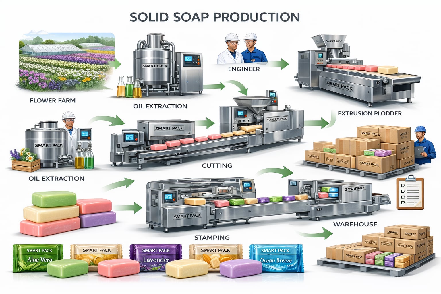 Solid soap packing machines project offers factories a chance to expand in Egypt market