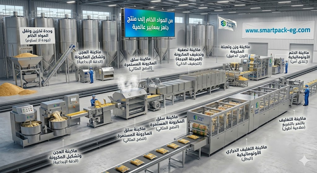 مدة سلق المكرونة في التصنيع التجاري لضبط الجودة وتحقيق ربحية مستدامة للمصانع