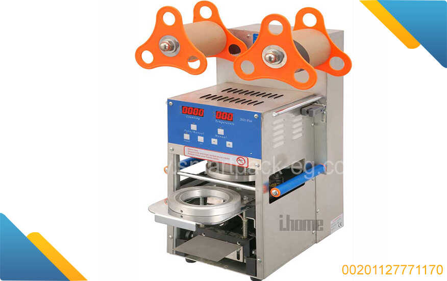 Semi-automatic plastic cup sealing machine