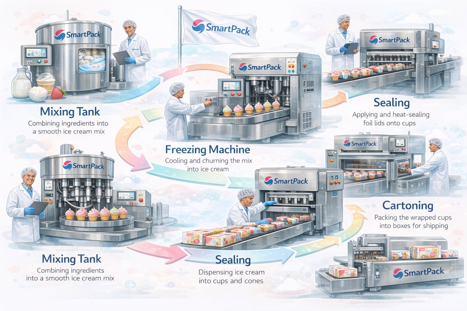 Ice cream filling machine feasibility study in Egypt and factory opportunity to increase production