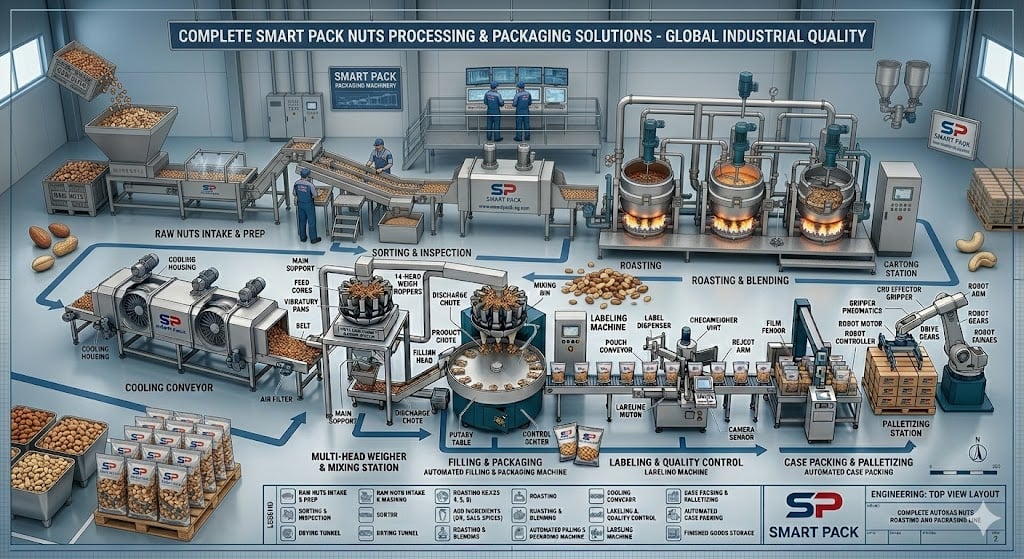 ابدأ مصنع مكسرات في مصر بخط تحميص وتعبئة حديث يرفع الجودة ويضاعف الأرباح