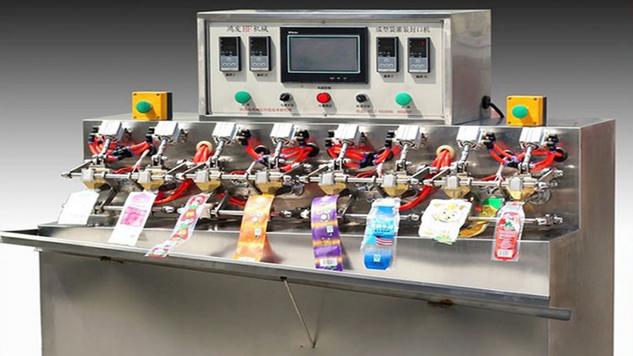 A machine for filling and wrapping juice bags of various shapes in Egypt