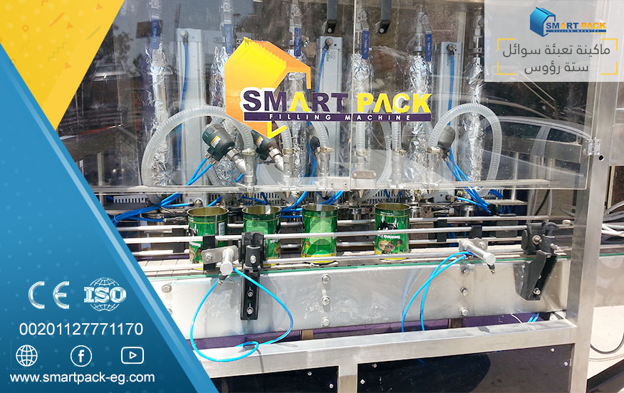 ماكينة تعبئة زيت 6 نوزل بسرعة فائقة ودقة عالية… لتضاعف إنتاج مصنعك الآن!