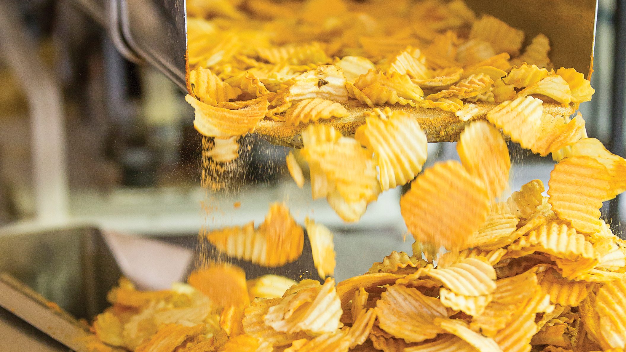 Potato chips production line and packing machines