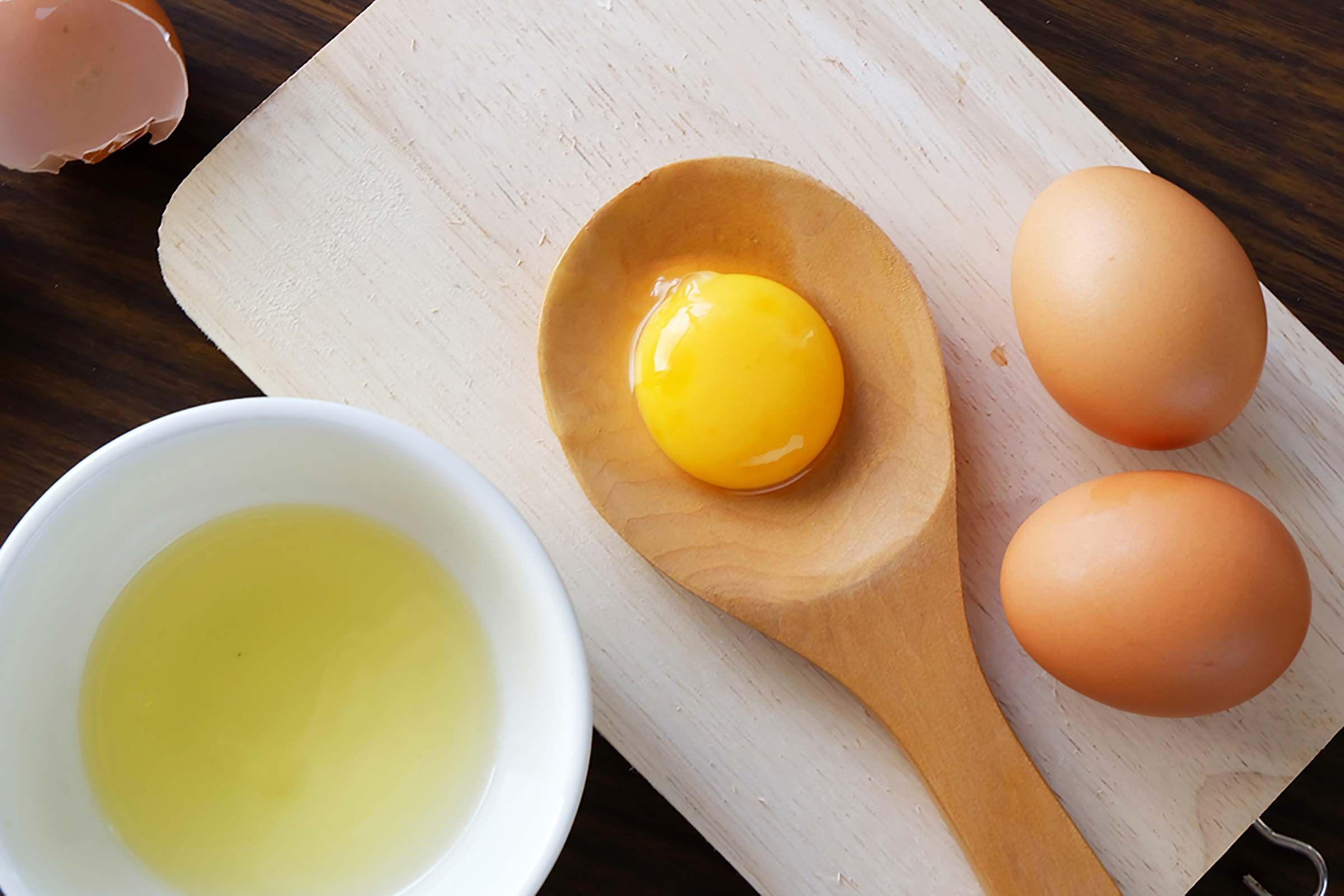 Olive oil and eggs for hair