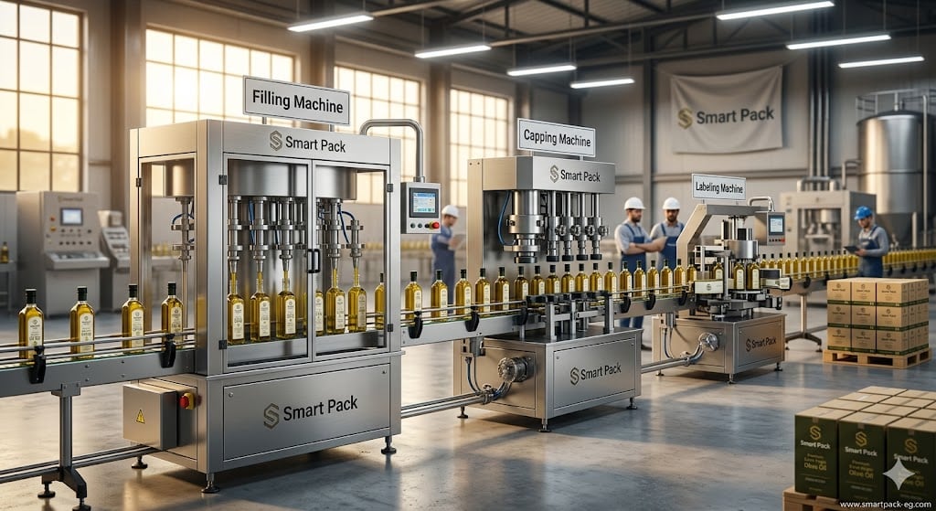 طوّر مصنعك بزيت الزيتون مع أحدث ماكينات التعبئة وخطوط إنتاج عالية الكفاءة